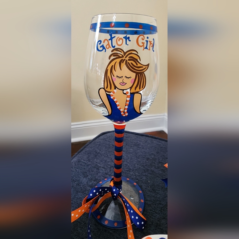 Gator Girl Wine Glass